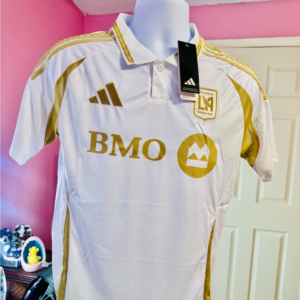 LA White and Gold soccer Jersey
